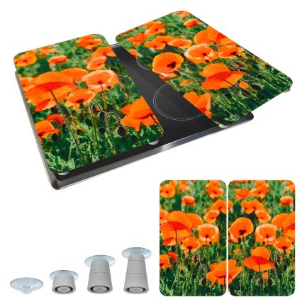 WENKO 2521434500-Pokrovna ploča ABDECKPLATTE - CVIJET/BILJKA 30x52 cm šarena