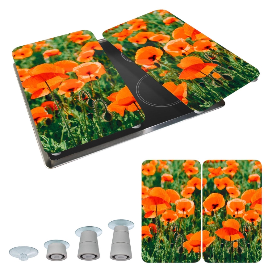 WENKO 2521434500-Pokrovna ploča ABDECKPLATTE - CVIJET/BILJKA 30x52 cm šarena