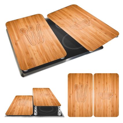WENKO 2521497100 - Poklopac za štednjak 52x30 cm šarolik/siv/proziran