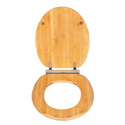 WENKO 25224100 - WC sjedalo BAMBOUSA 34,5x40,5 cm smeđa/srebrna