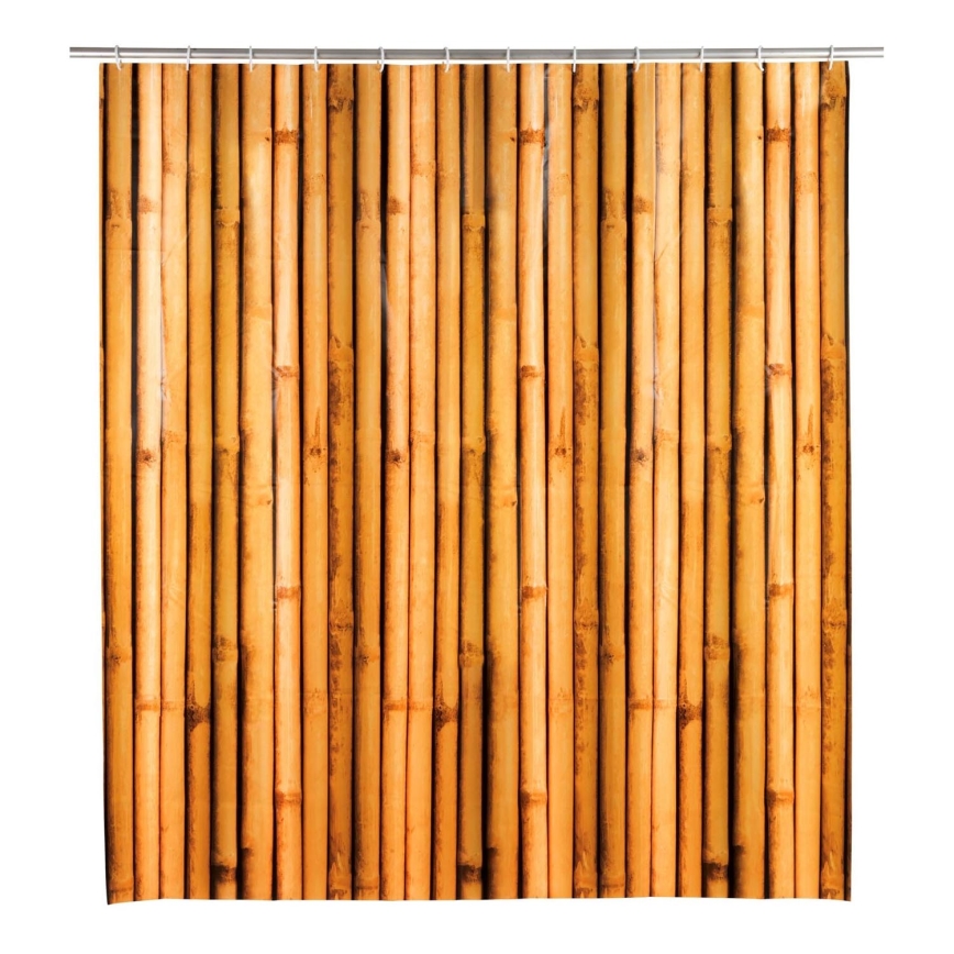 WENKO 25233100 - Zavjesa za tuš BAMBUSA 180x200 cm smeđa