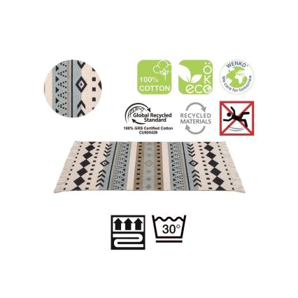 WENKO 25277100-Prostirka od recikliranog pamuka 80x50 cm, šarena