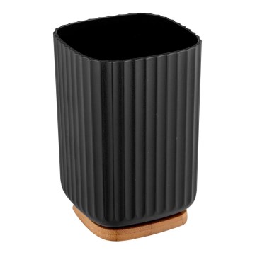 WENKO 25297100 - Čaša za četkicu za zube ROTELLO 8,5x11 cm crna/smeđa