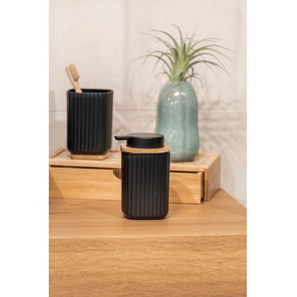 WENKO 25297100 - Čaša za četkicu za zube ROTELLO 8,5x11 cm crna/smeđa