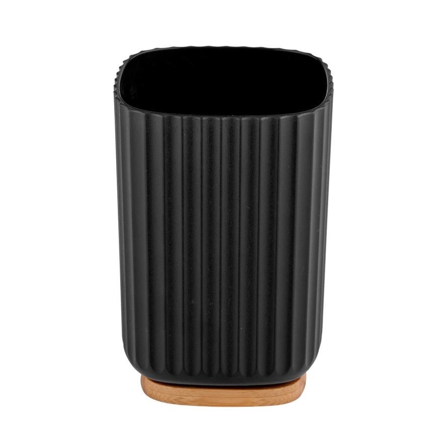 WENKO 25297100 - Čaša za četkicu za zube ROTELLO 8,5x11 cm crna/smeđa