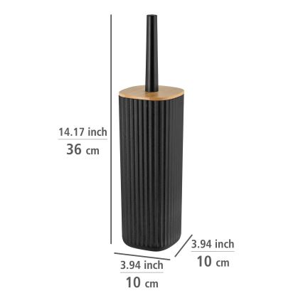 WENKO 25304100 - set za WC ROTELLO 10x36 cm crna/smeđa