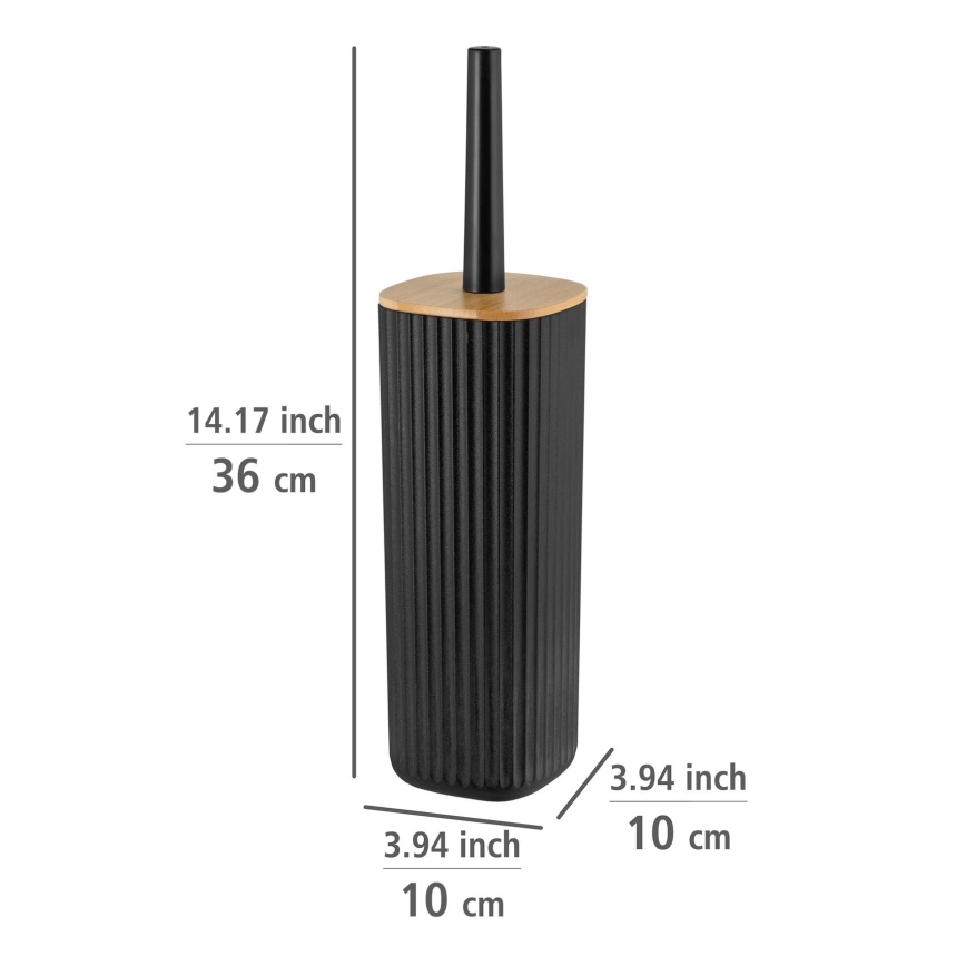 WENKO 25304100 - set za WC ROTELLO 10x36 cm crna/smeđa