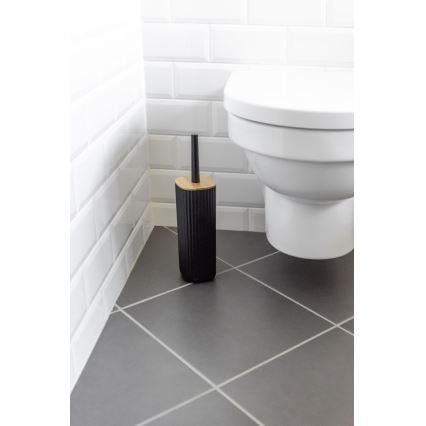 WENKO 25304100 - set za WC ROTELLO 10x36 cm crna/smeđa