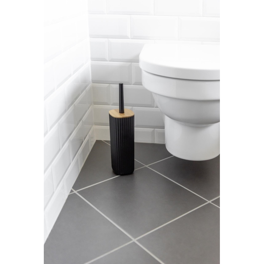 WENKO 25304100 - set za WC ROTELLO 10x36 cm crna/smeđa