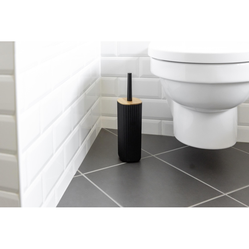 WENKO 25304100 - set za WC ROTELLO 10x36 cm crna/smeđa