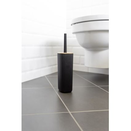 WENKO 25304100 - set za WC ROTELLO 10x36 cm crna/smeđa