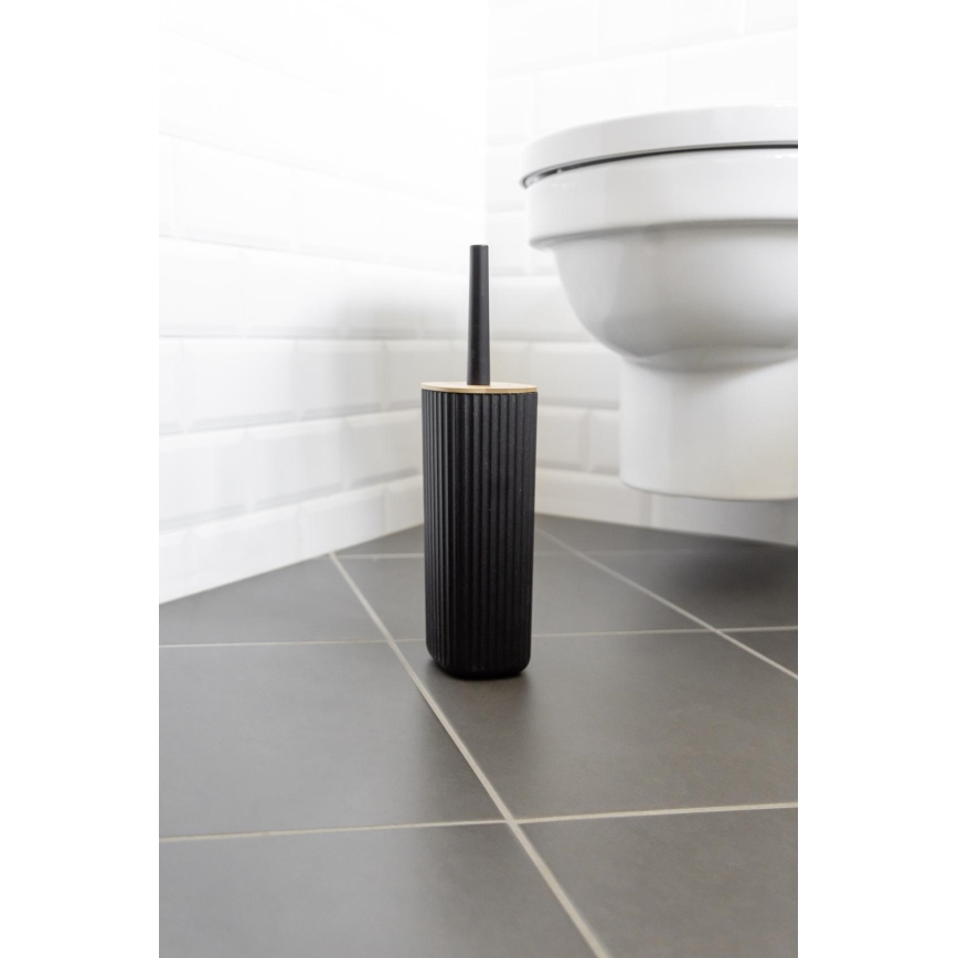 WENKO 25304100 - set za WC ROTELLO 10x36 cm crna/smeđa