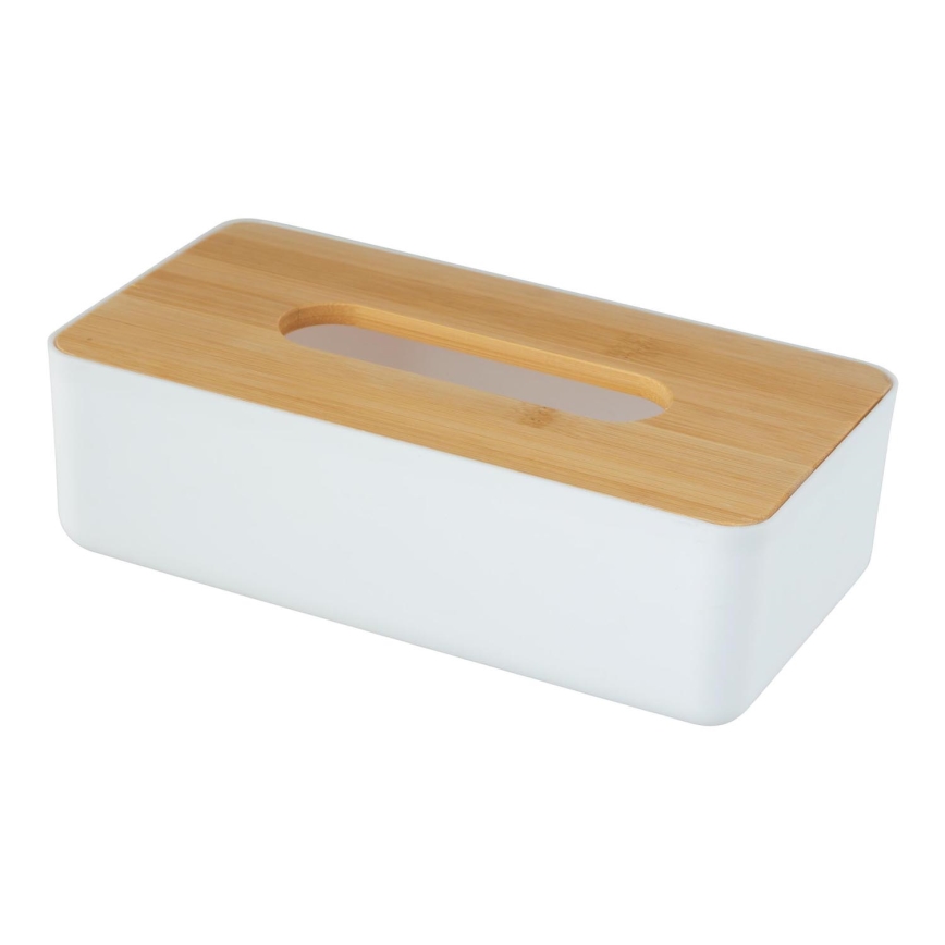 WENKO 25318100 - Kozmetička kutija ROTELLO 24x12,7 cm bijela/smeđa