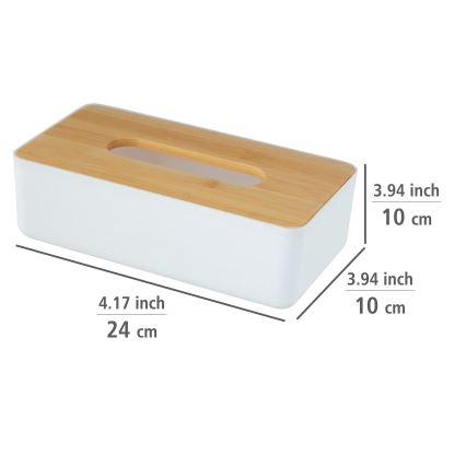 WENKO 25318100 - Kozmetička kutija ROTELLO 24x12,7 cm bijela/smeđa