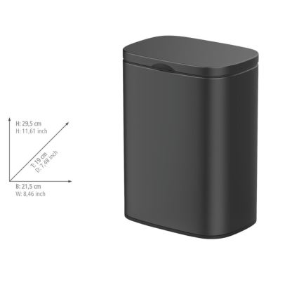 WENKO 25338100 - Koš SARE 21,5x29,5 cm crni