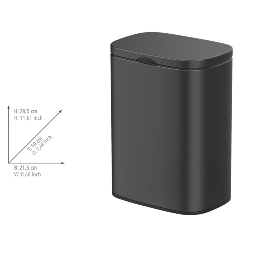 WENKO 25338100 - Koš SARE 21,5x29,5 cm crni