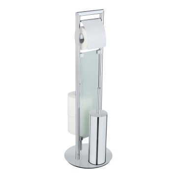 WENKO 25384100 - Set za WC SULMONA 25x76 cm srebrna/crna