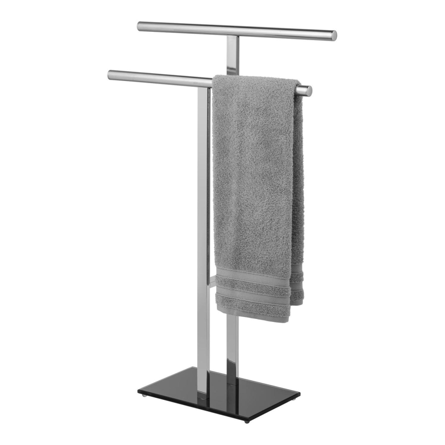 WENKO 25389100 - Stalak za ručnike LAVA 50x81,5 cm nehrđajući čelik/srebrna/crna