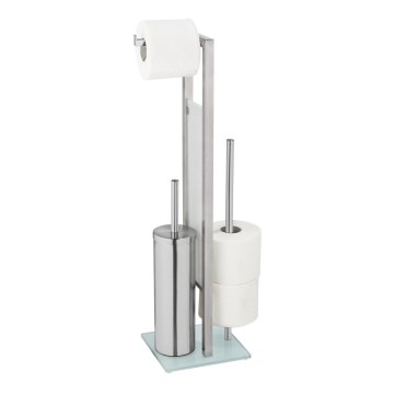 WENKO 25399100 - WC četka RIVALTA 18x70 cm srebrna/bijela/crna