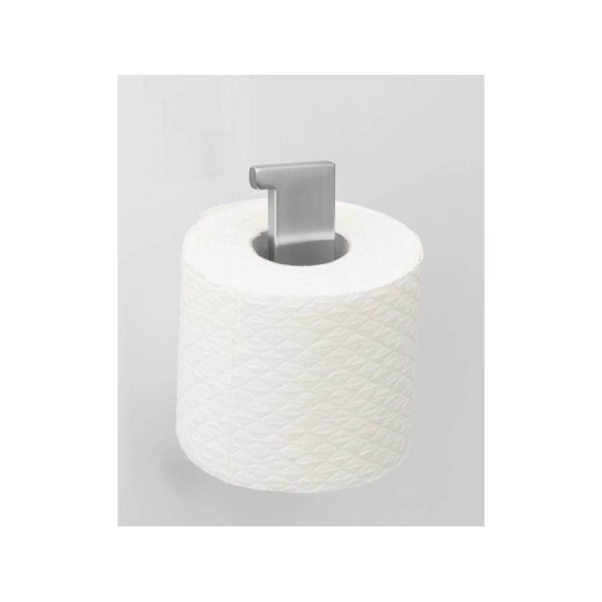 WENKO 25422100 - Držač toaletnog papira TURBO-LOC GENOVA MAT 15,3x7,6 cm srebrni