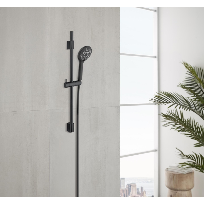 WENKO 25453100 - Set za tuširanje WATERSAVING SYSTEM 70 cm, crni