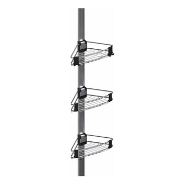 WENKO 25556100-Kutna polica PURIO 35,5x280 cm srebrna/siva