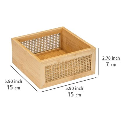 WENKO 25601100 - Polica za kadu ALLEGRE 15x7 cm smeđa