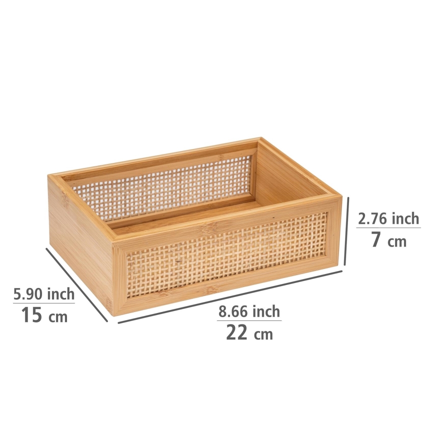 WENKO 25602100 - Polica za kadu ALLEGRE 22x15 cm smeđa