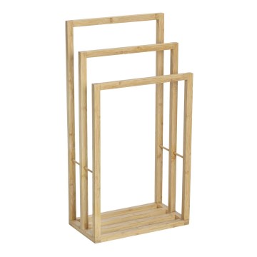 WENKO 25629100 - Stalak za ručnike BAMBUSA 42,5x82 cm smeđi