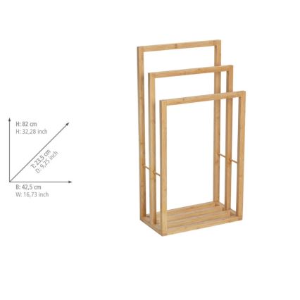 WENKO 25629100 - Stalak za ručnike BAMBUSA 42,5x82 cm smeđi