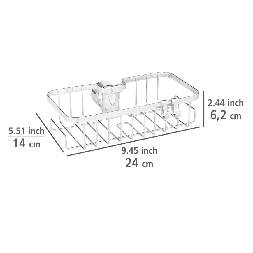 WENKO 25678100 - Koš FLORESTA 24x14 cm srebrni