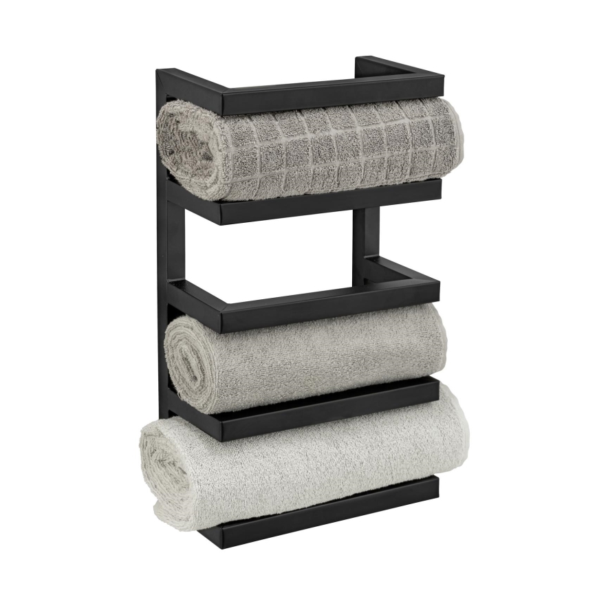 WENKO 25780100 - Stalak za ručnike FONDIRO 24x42 cm crna