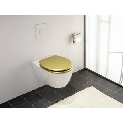 WENKO 26010100 - WC sjedalo ALDENO 37x41 cm zlatna/srebrna