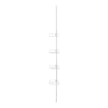 WENKO 26015100 - Kutna polica DOLCEDO 31x230 cm nehrđajući čelik/bijela