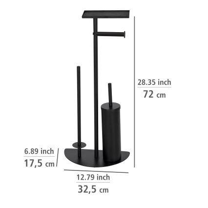 WENKO 26060100 - set za WC COSENZA 32,5x72 cm crna