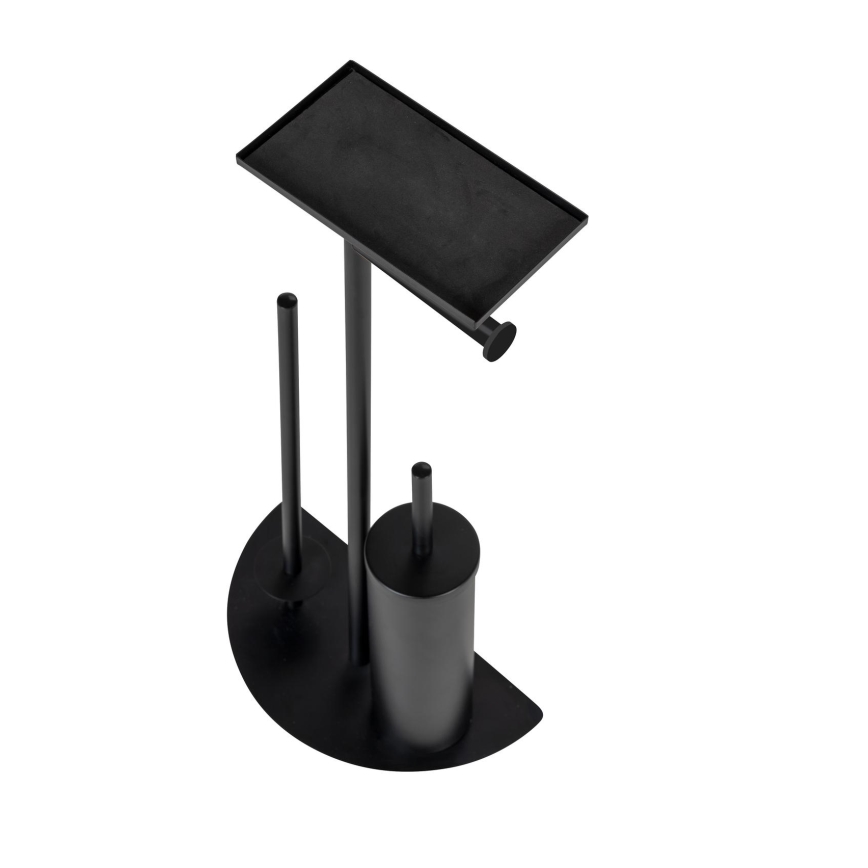 WENKO 26060100 - set za WC COSENZA 32,5x72 cm crna