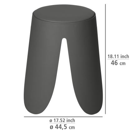 WENKO 26089100 - Stolica COMISO 44,5 x 46 cm antracit