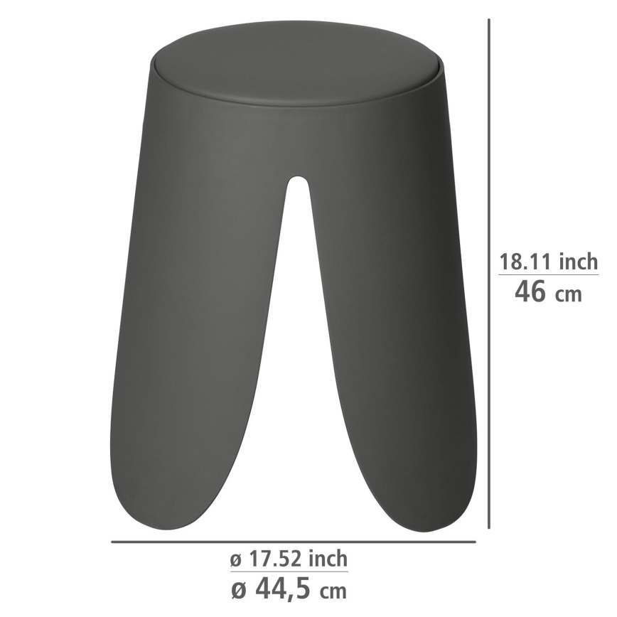WENKO 26089100 - Stolica COMISO 44,5 x 46 cm antracit