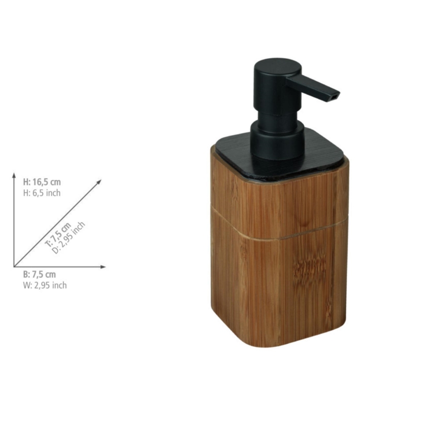 WENKO 26102100 - Dozator sapuna SERRO 7,5x16,5 cm smeđa/crna