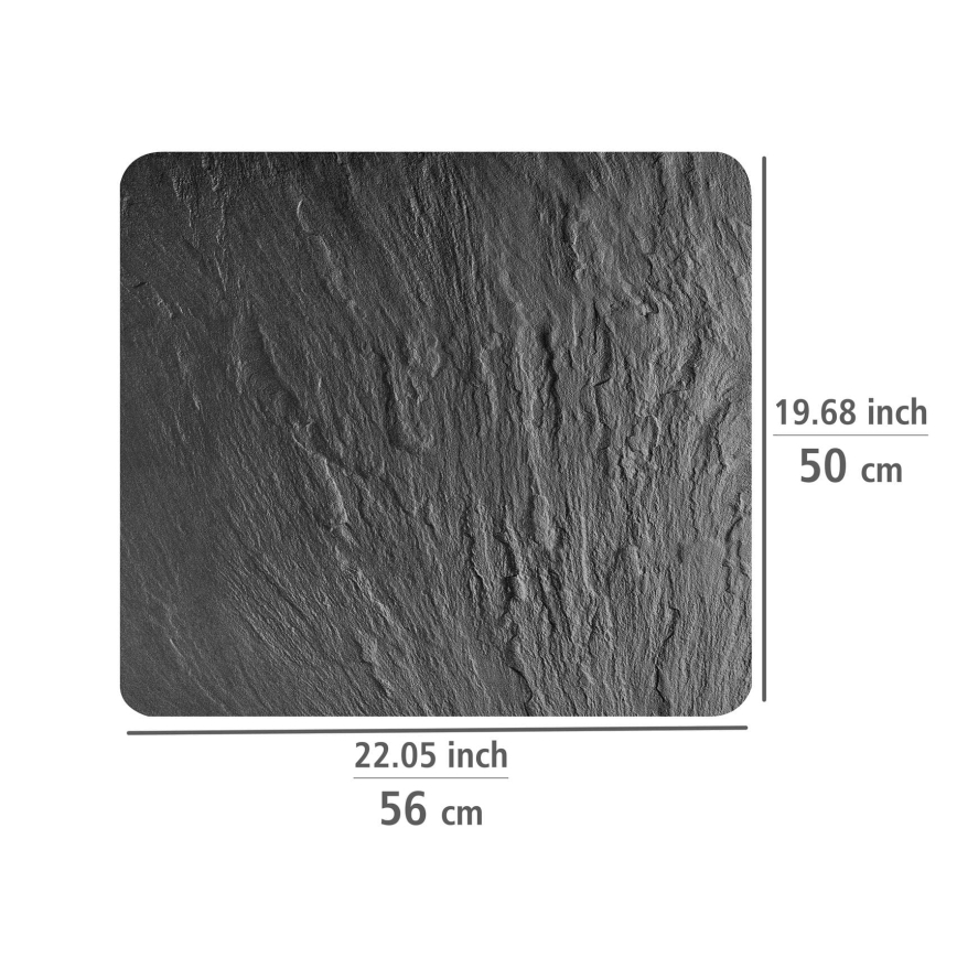 WENKO 2712984500 - Ploča ABDECKPLATTE - NEUTRALNA 56x50 cm crna/prozirna