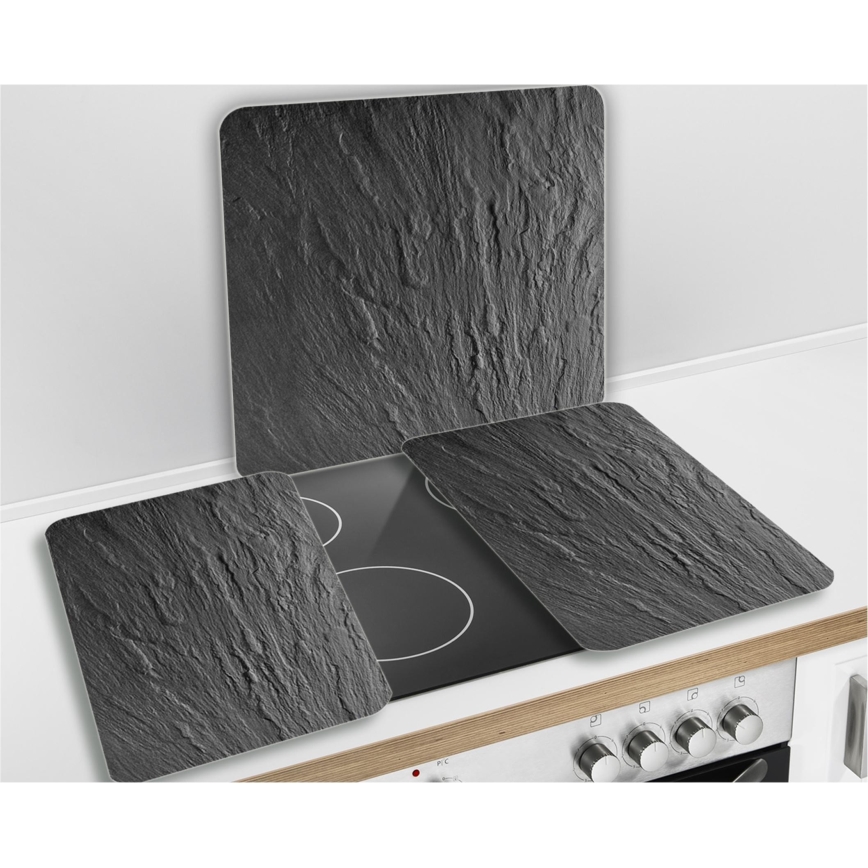 WENKO 2712984500 - Ploča ABDECKPLATTE - NEUTRALNA 56x50 cm crna/prozirna