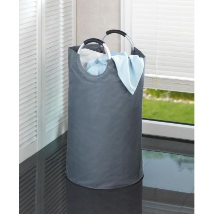 WENKO 3440803100 - Koš za rublje JUMBO 38x72 cm antracit/srebrna/crna