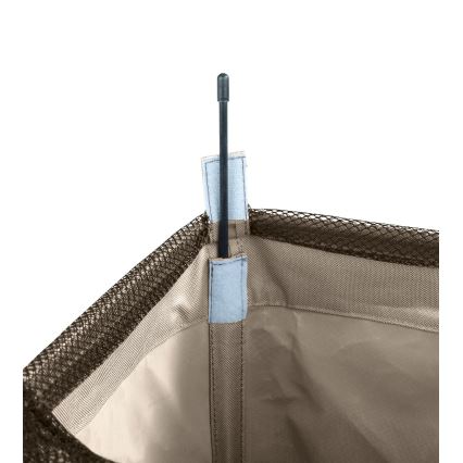 WENKO 3450113100 - Koš za rublje CORNO 18,5x60 cm bež/crna