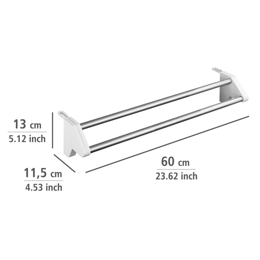 WENKO 3703100 - Sušilica za rublje TWIN 60x13 cm srebrna/bijela