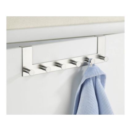 WENKO 4468060100 - Vješalica CELANO 39x11 cm, od nehrđajućeg čelika/srebrna