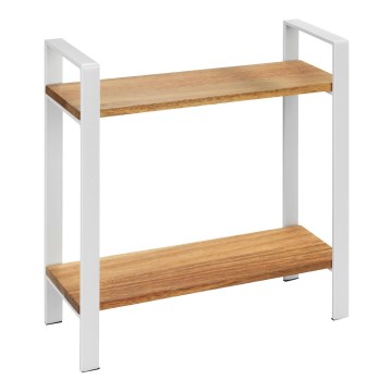WENKO 53024100 - Polica LOUISA 32x33 cm bijela/smeđa
