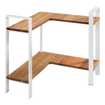 WENKO 53025100 - Polica LOUISA 30x33 cm bijela/smeđa