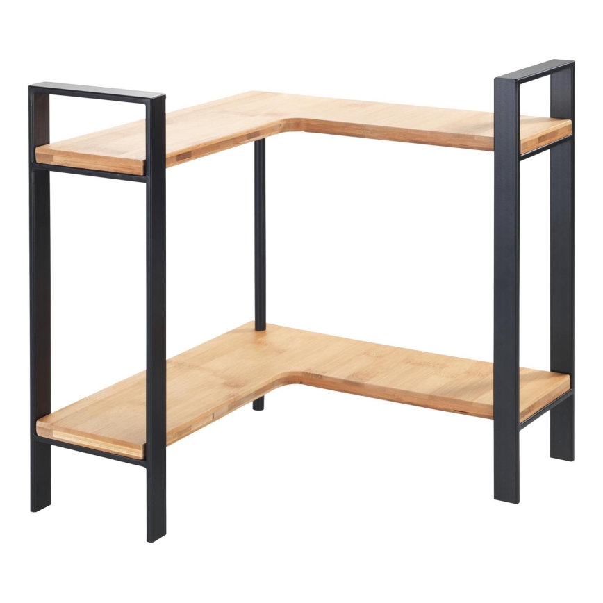 WENKO 53028100 - Polica LOU 30x33 cm crna/smeđa