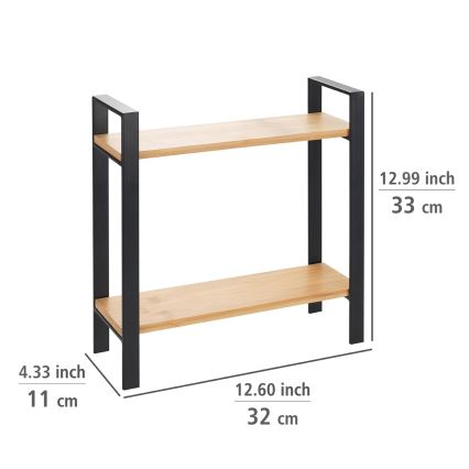 WENKO 53029100 - Polica LOU 32x33 cm crna/smeđa