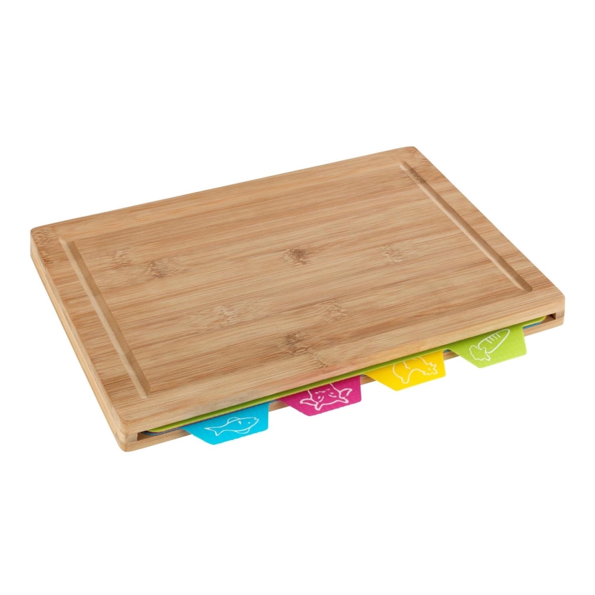 WENKO 53064100 - Daska za rezanje 32,5 x 22,5 cm smeđa/šarena